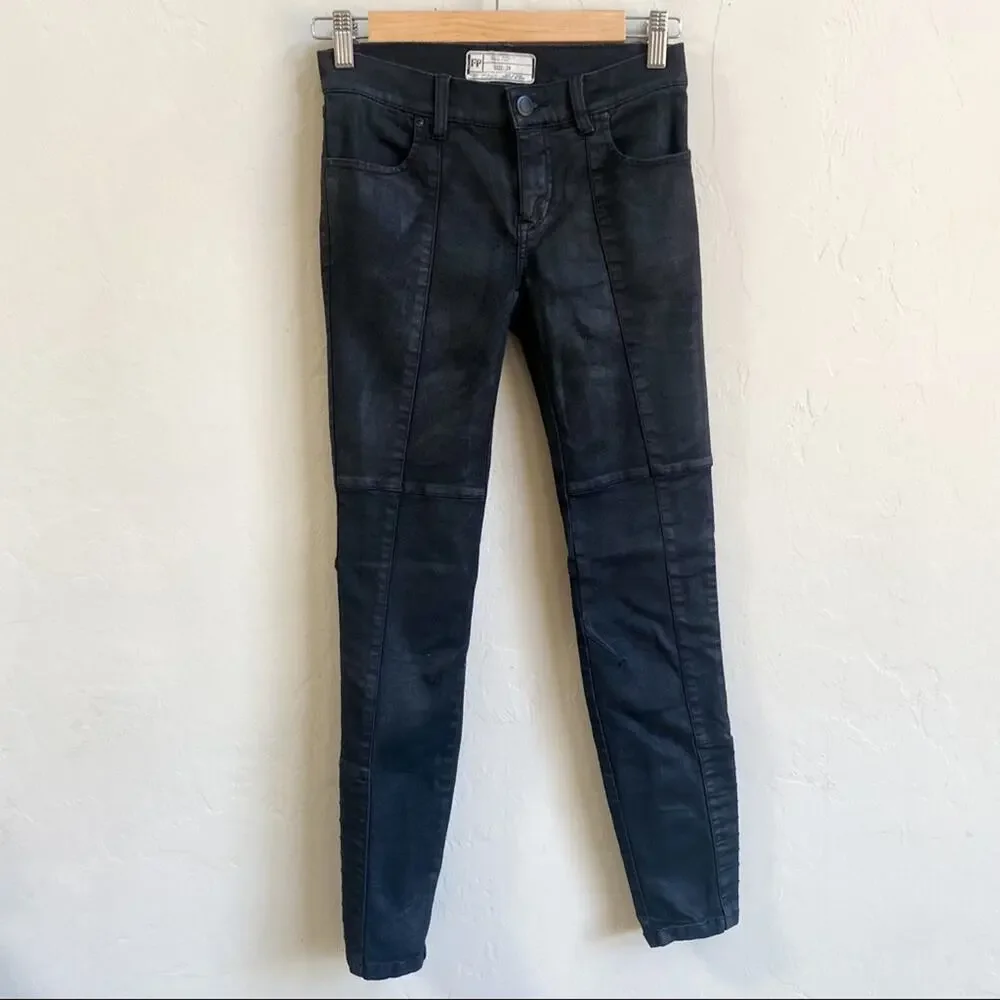 Free‎ People Jillian Coated Skinny Jeans 24